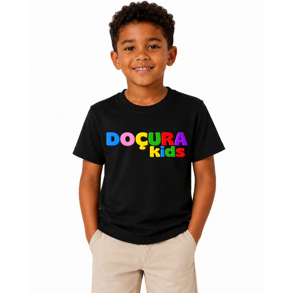 Camiseta Básica lisa, estampada, Infantil de Algodão – Conforto e Estilo para o Dia a Dia Manga Curta Menino