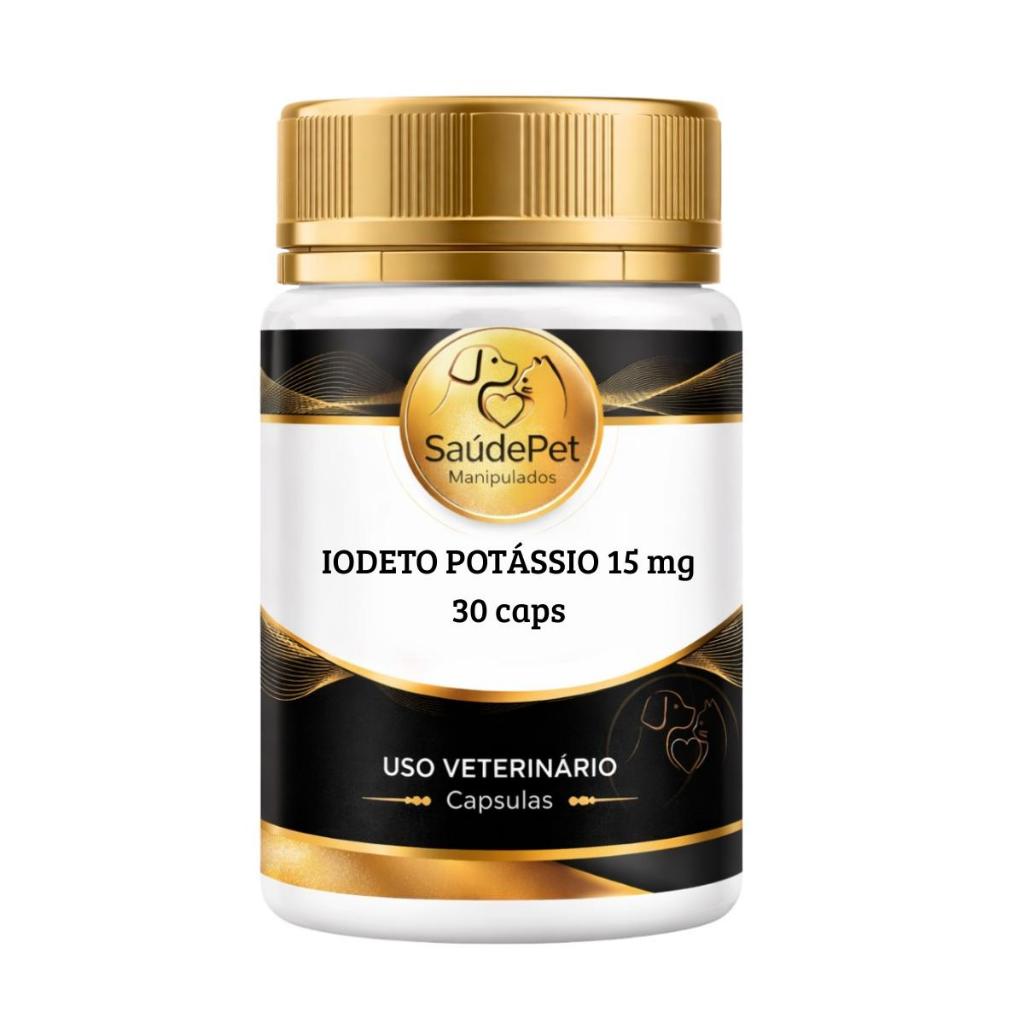 Iodeto Potassio 15mg Pote 30 caps - Uso Veterinario