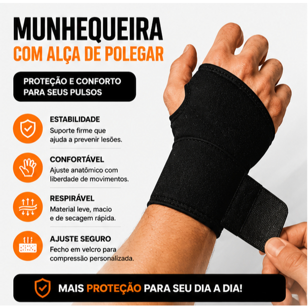 MUNHEQUEIRA ELASTICA DE SUPORTE AJUSTÁVEL