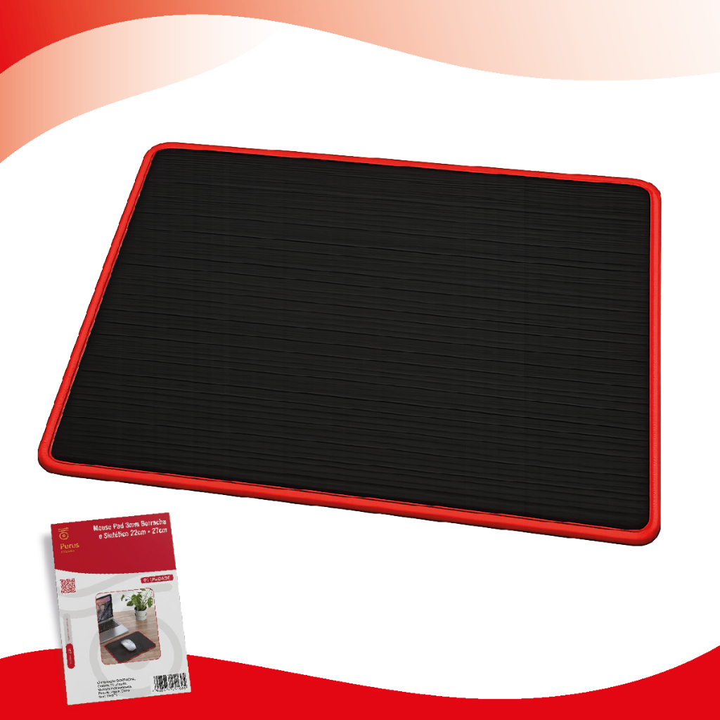 Mouse Pad Speed 27x22cm Antiderrapante Base Emborrachada Borda Costurada Gamer Escritório