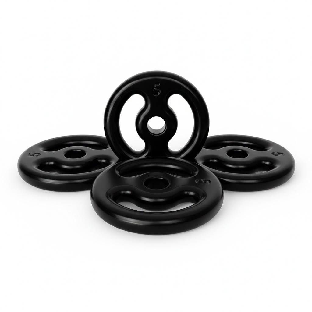 KIT 4 ANILHAS DE 5KG EMBORRACHADAS TREINO PESO ACADEMIA MUSCULAÇÃO FITNESS FUNCIONAL CROSSFIT CASA GYM PRO