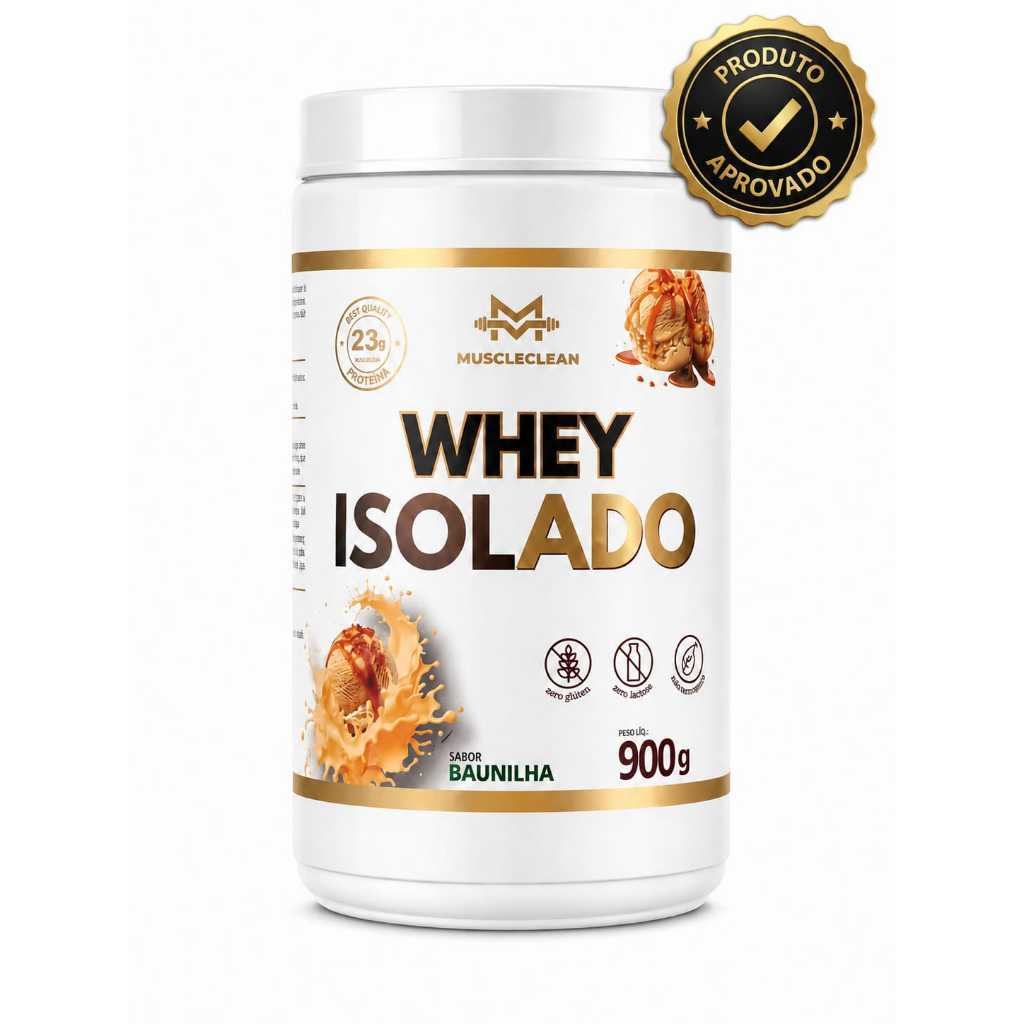 Whey Isolado (Zero Lactose) pote 900g - Muscle Clean