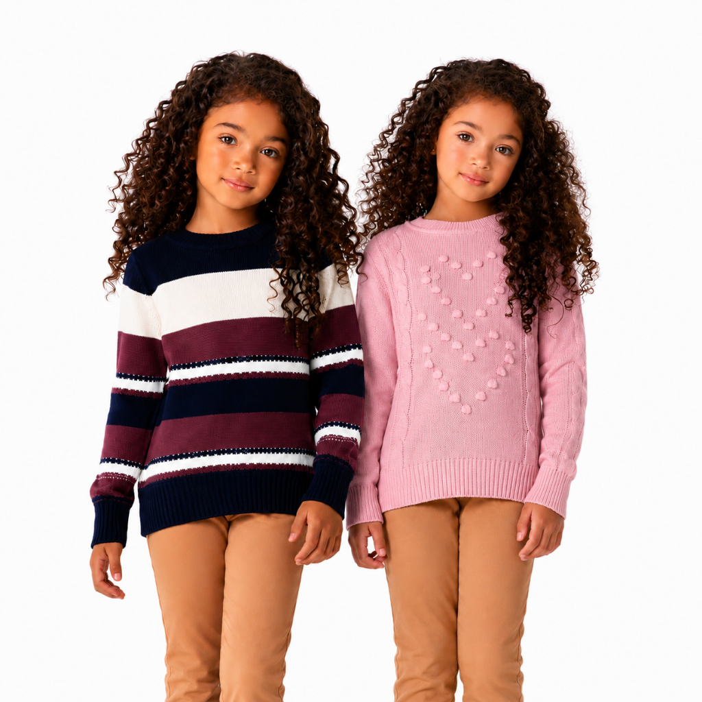 Kit 02 Blusa Infantil de Frio Menina Trictot Premium Moda Blogueirinha Inverno