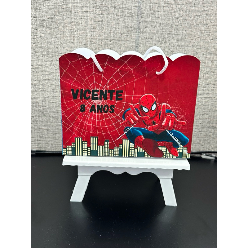 Sacolinha HOMEM ARANHA SPIDER MAN personalizada | PEGUE E MONTE | Lembrancinha | Festa Infantil | Aniversário