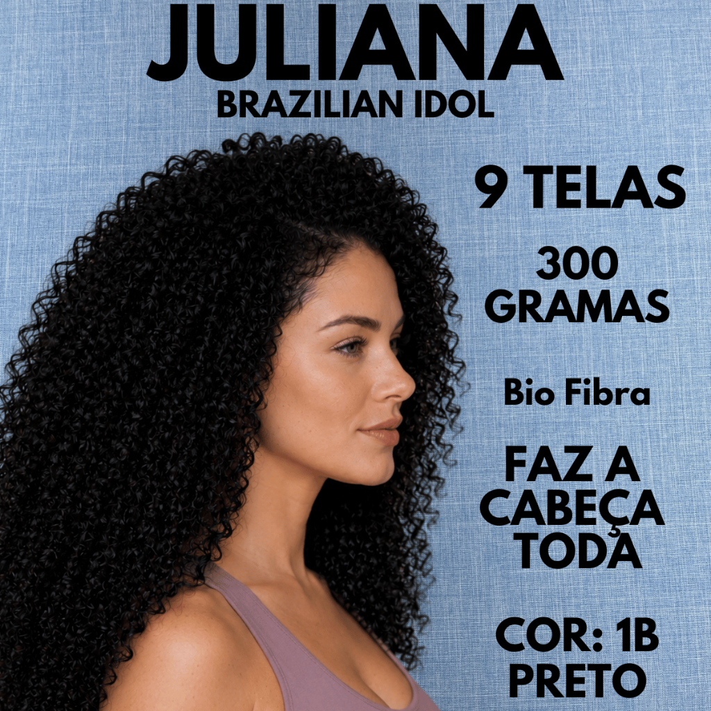 Cabelo Cacheado BIO FIBRA BIO VEGETAL Juliana 75cm BRAZILIAN IDOL.