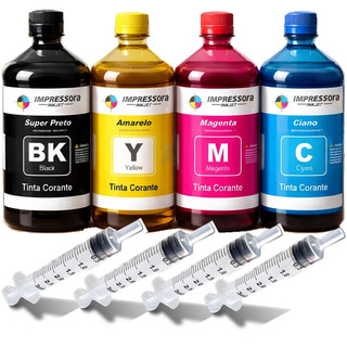 Kit Tinta para Canon 4x500ml Pixma G1100 G1110 G2100 G2110 G2160 G2111 G3101 G3110 G3111