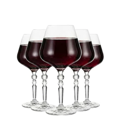Taça De Cristal Serena Square Vinho Tinto 600ml, 6pcs Ruvolo