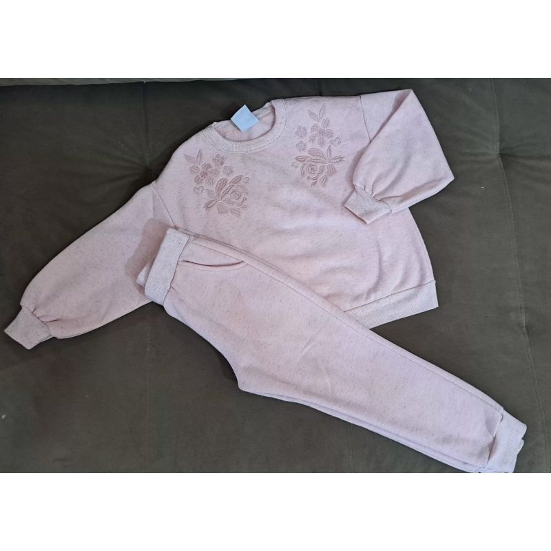 Conjunto Moletom Pulla Bulla Menina Tam 4 Seminovo Rosa roupa infantil menina desapego