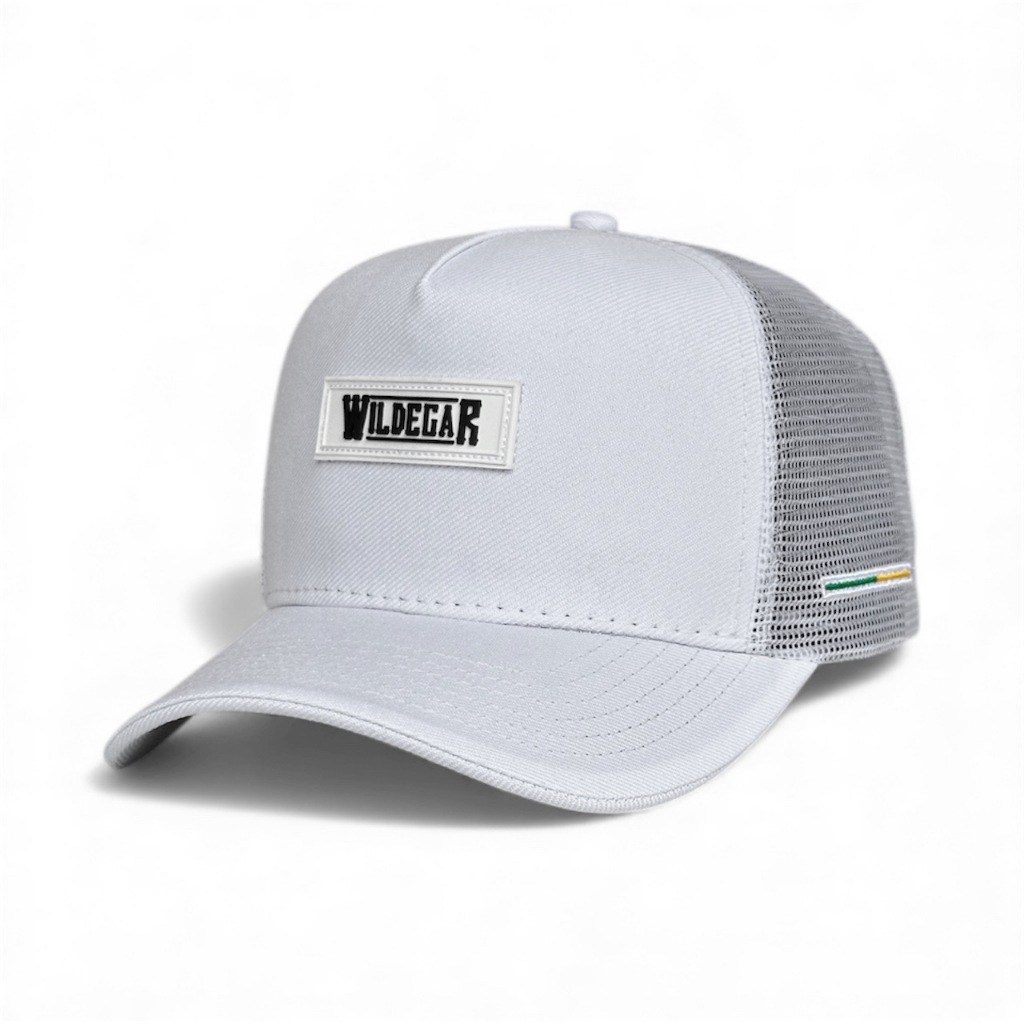 Boné Masculino branco wildegar original premium aba curva ajustável