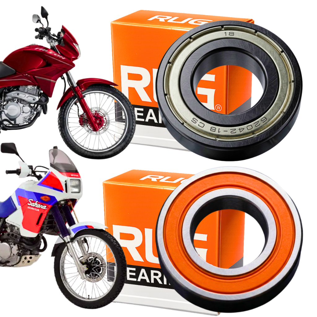 Par Rolamento Do Comando 18/20 Honda Nx 350 Sahara / Nx 400 Falcon / Xlx 350 - Rug