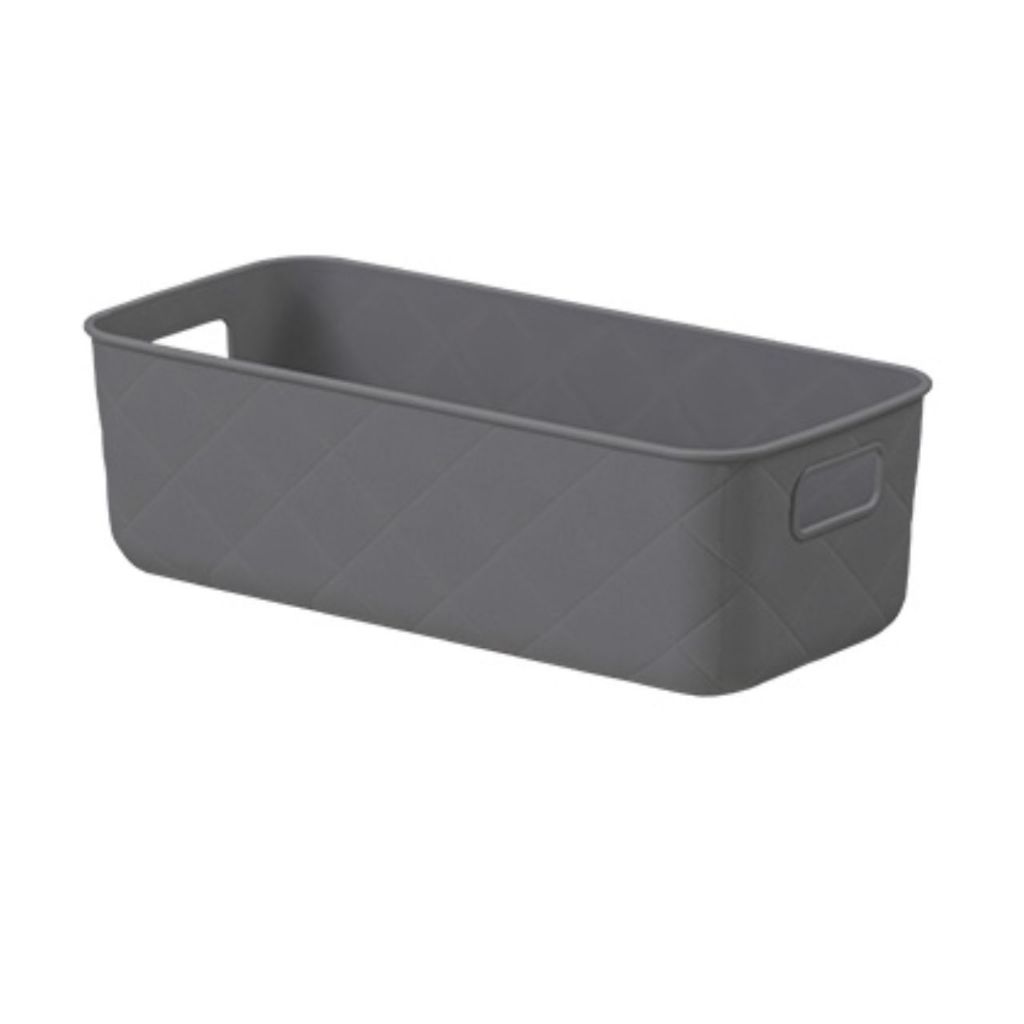 Caixa Organizadora Puffer 2,3 L Cinza Chumbo Coza