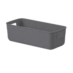 Caixa Organizadora Puffer 2,3 L Cinza Chumbo Coza