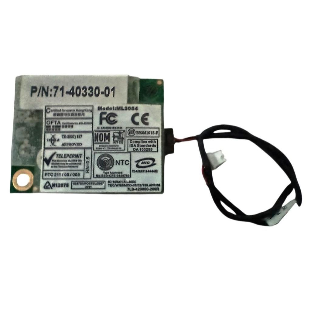 PLACA BLUETOOTH / MODEM NOTEBOOK ITAUTEC INFOWAY NOTE N8645 ML3054 NÚMERO DE SÉRIE 4003676100085