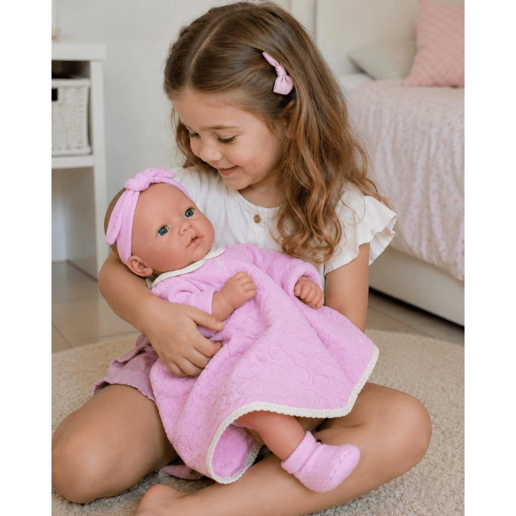 Boneca Reborn Bebê Realista Infantil 100% Vinil c/ Manta