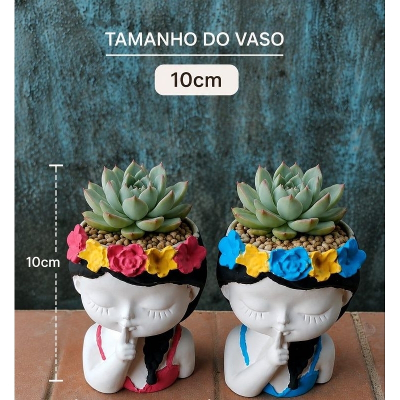 Kit Vaso Menininha para Suculentas Ornamentação Artesanal