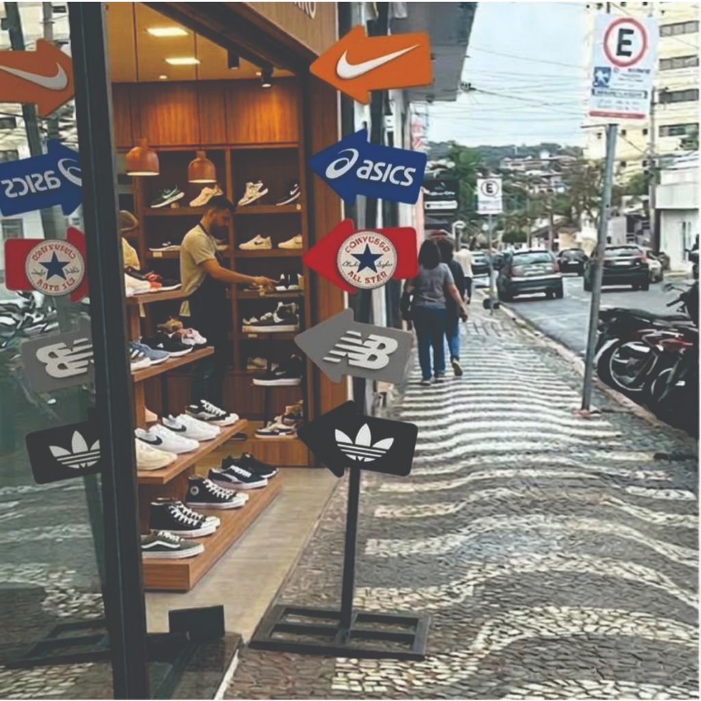 Placa para Fachada Cavalete Calçada Display 1,70alt Personalizado sua Arte Dupla face