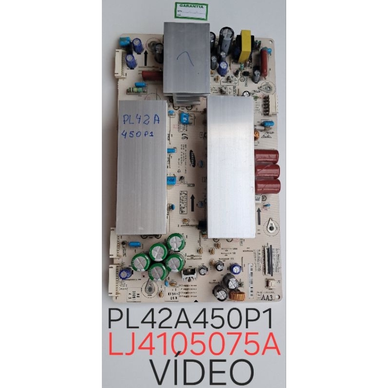 PLACA YSUS TV SAMSUNG PL42A450P1 LJ4105075A FOTOS, VÍDEO E DESCRIÇÃO