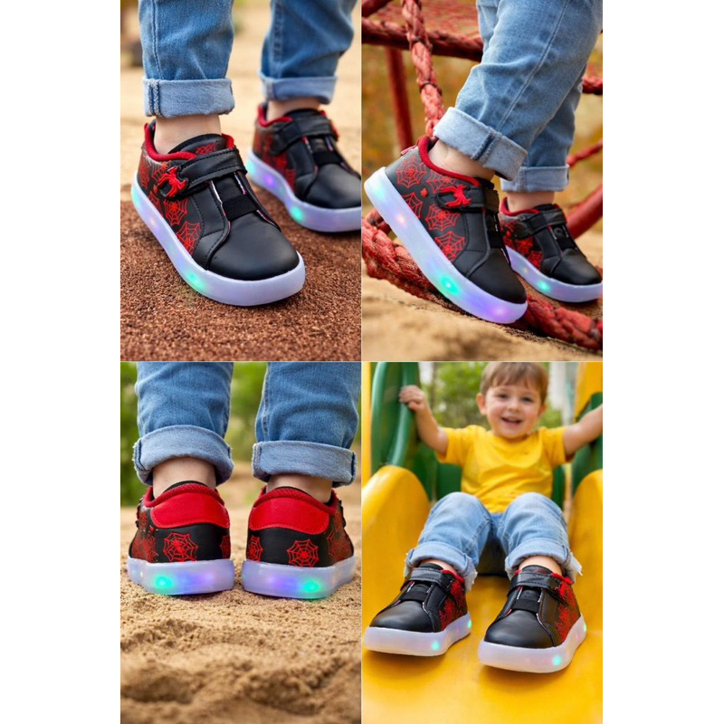 Tênis Infantil Menino LED Pisca Pisca Leve e Confortável Envio Imediato