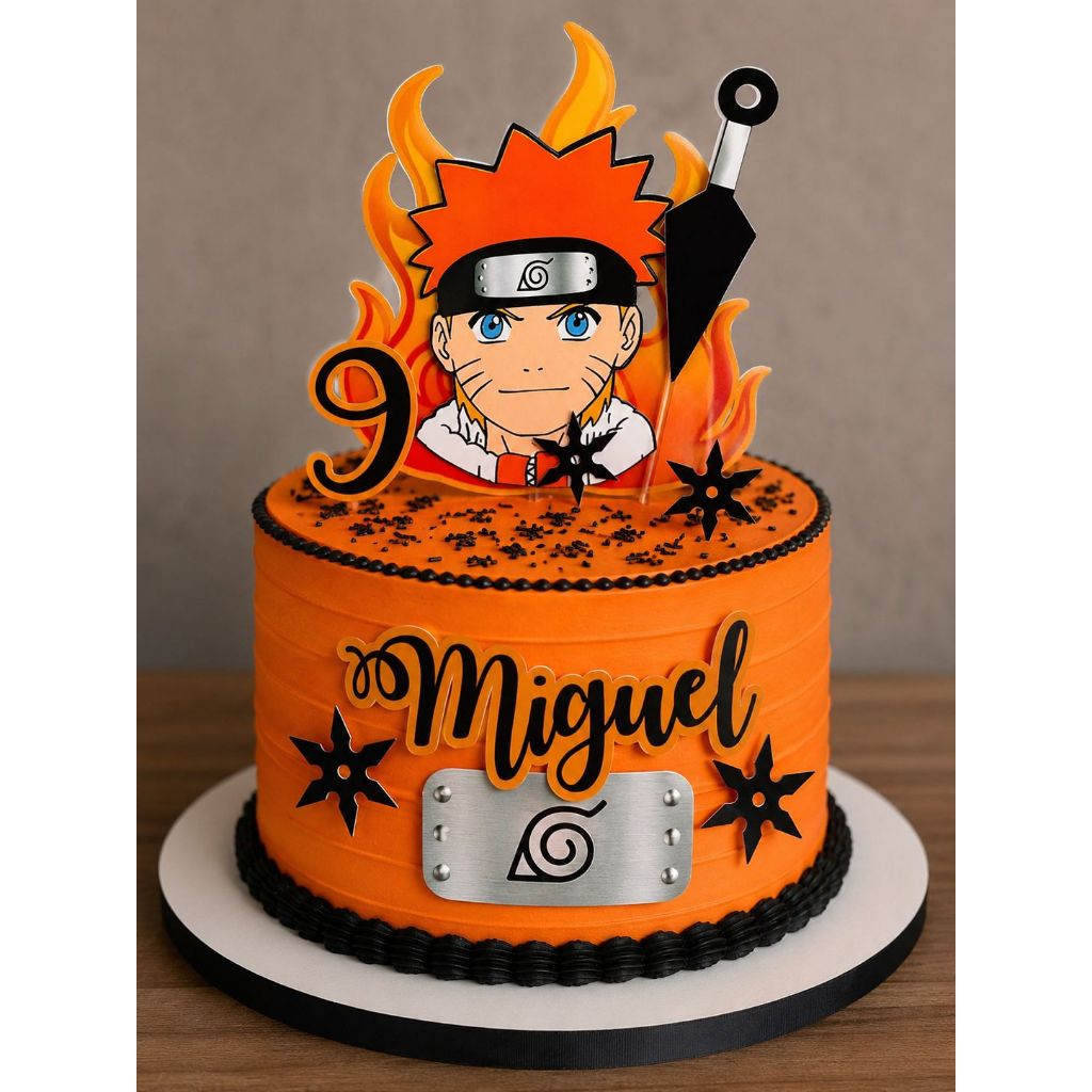 Topo de Bolo Naruto Topper Naruto Festa Naruto Topper Naruto Personalizado Tema Naruto
