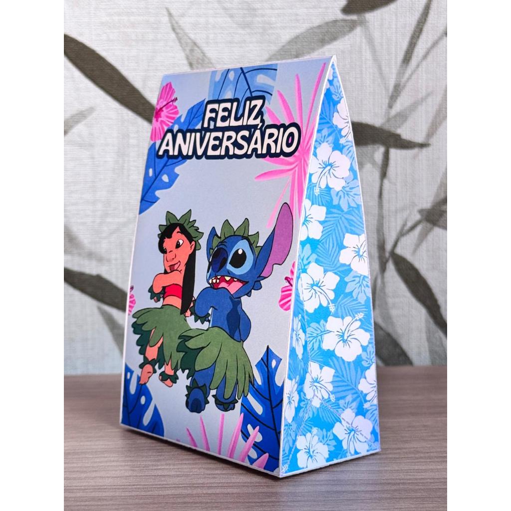 Caixinhas Personalizadas estilo Saquinho - Lilo & Stitch | Lembrancinha Festa e Aniversário | Sacolinha Surpresa