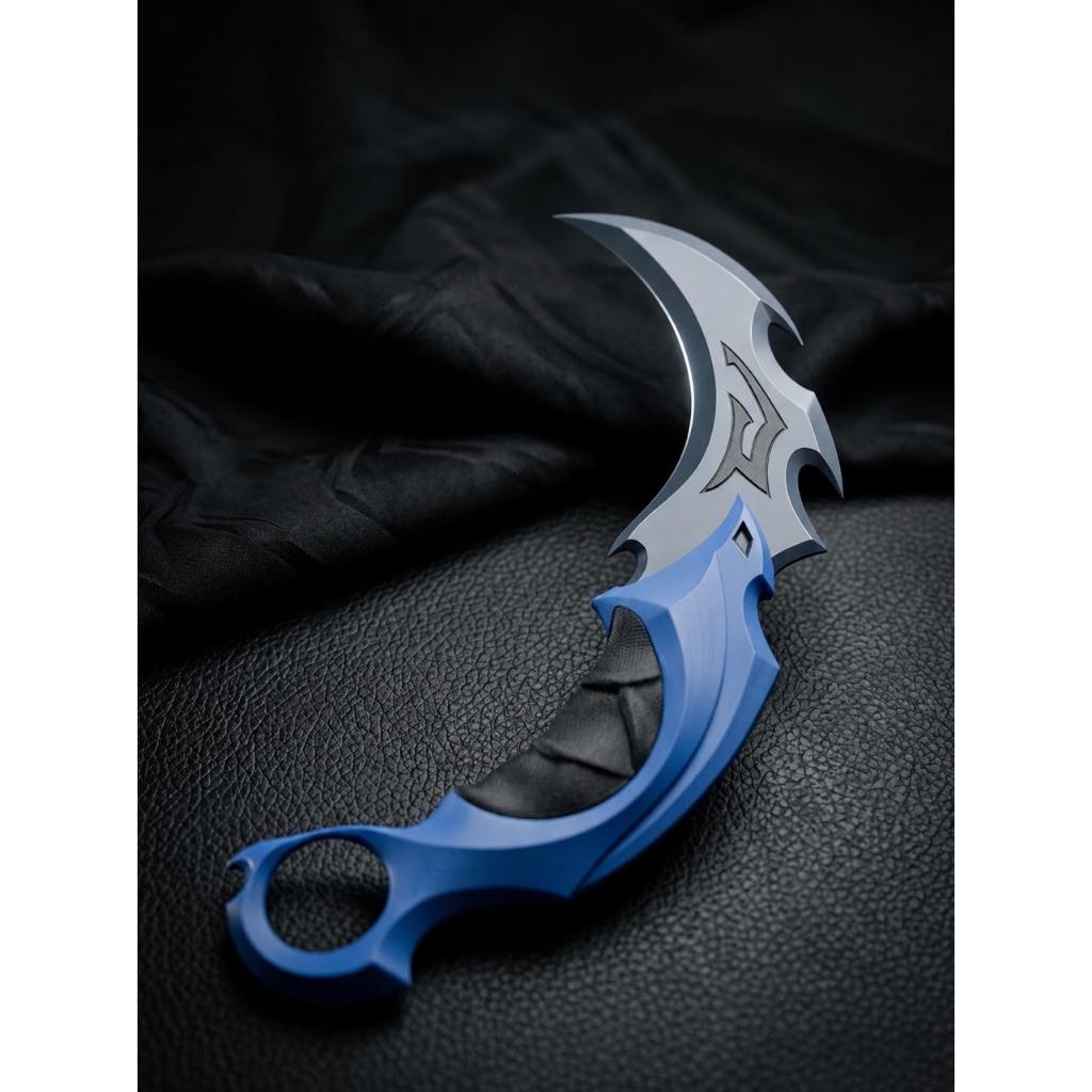Arma valorant corpo machado reaver karambit faca 20cm jogo, periférico katana samurai espada lâmina sem cortes