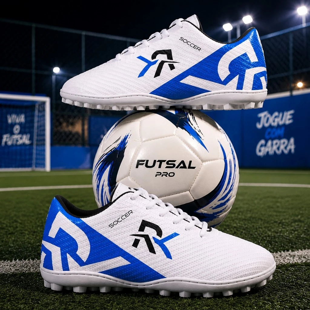 Chuteira Society Esportiva Com Solado Costurado Super Confortável Lançamento RK01 — imagem 1