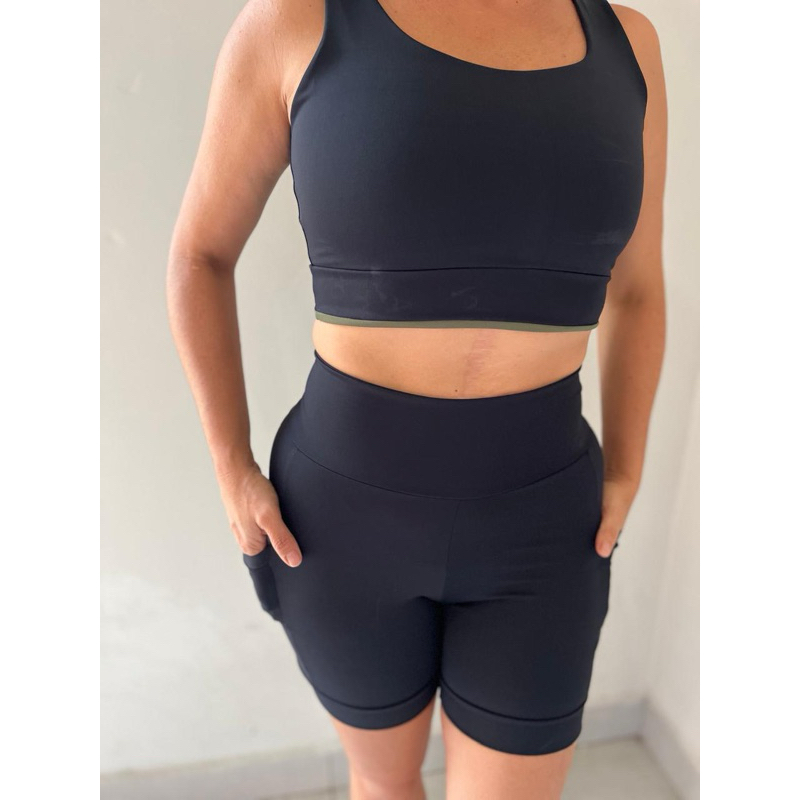 Conjunto fitness feminino corrida com alta sustentação ,corrida, academia, vôlei, pilates.