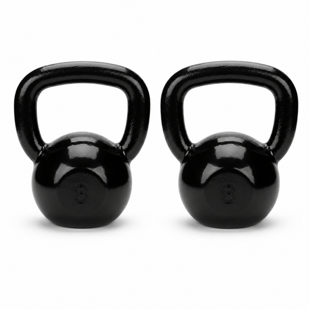 2 KETTLEBELL PESO 8 KG EMBORRACHADO PARA TREINO MUSCULAÇÃO ACADEMIA FITNESS FUNCIONAL RESISTENTE ALTA QUALIDADE TOP PRO