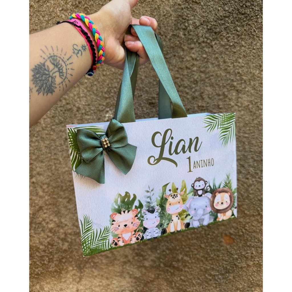 10 Sacolinhas Personalizadas, Festa Infantil e Adulto, Sacolinha, Lembrancinha de Aniversário Qualquer Tema Nome e Idade