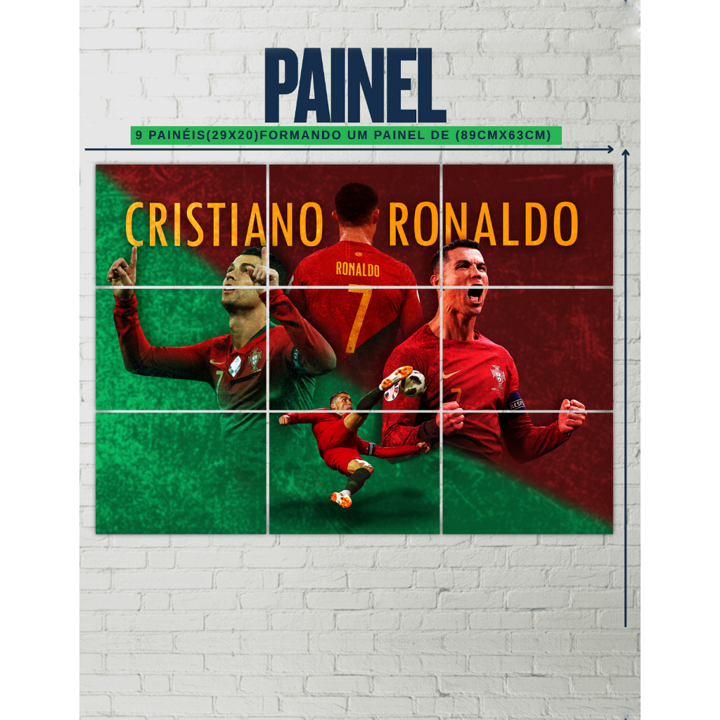 Kit Decoração Festa Infantil Painel + 5 Displays de mesa + 50 Bexigas - CR7 Portugal — imagem 2 de 2