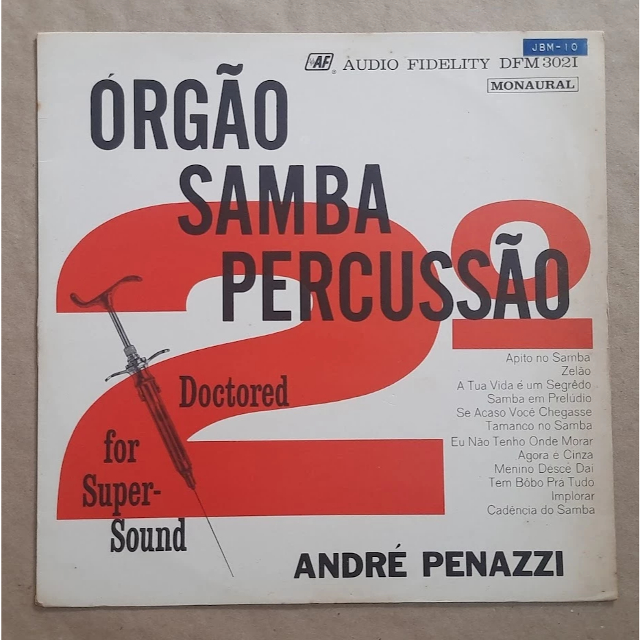 Lp André Penazzi - Órgão Samba Percussão Vol 2 - 1963 - Audio Fidelity - Mono - Disco de Vinil