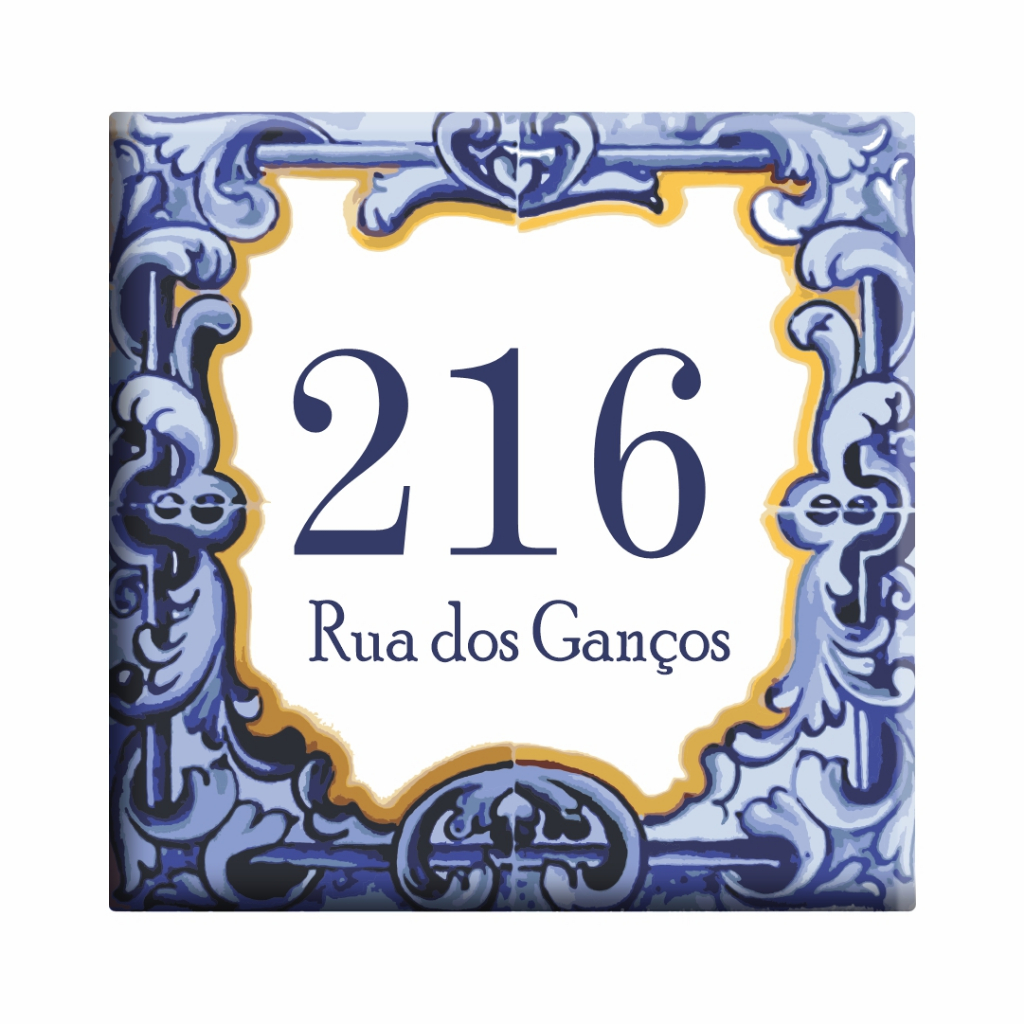 Azulejo Número de Casa Personalizado e Nome da Rua e Número Placa para Muro Número Residencial 10
