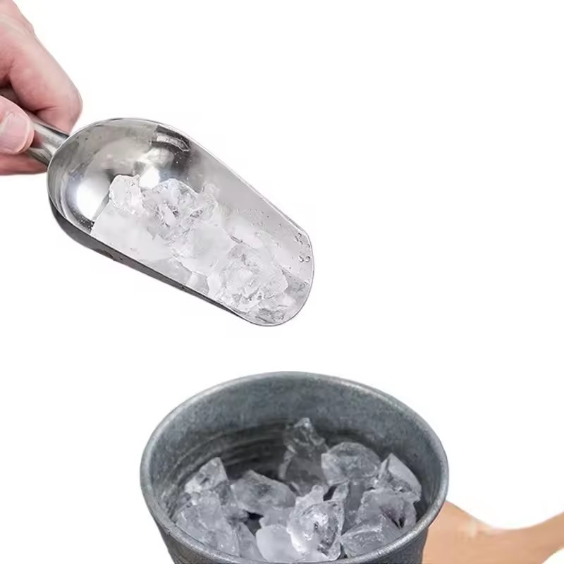 Concha Pegador Multiuso Em Aço Inox Luxo 24cm Para Cereais Gelo Grande Grãos Ração Kehome