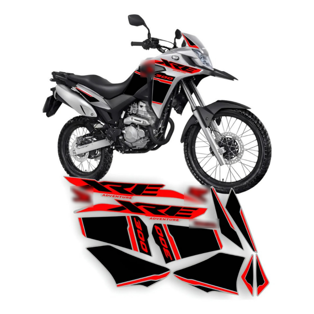 Kit Adesivos Compatível Com Xre 300 Adventure 2022 a 2024 Impressão Varias Cores Laminado