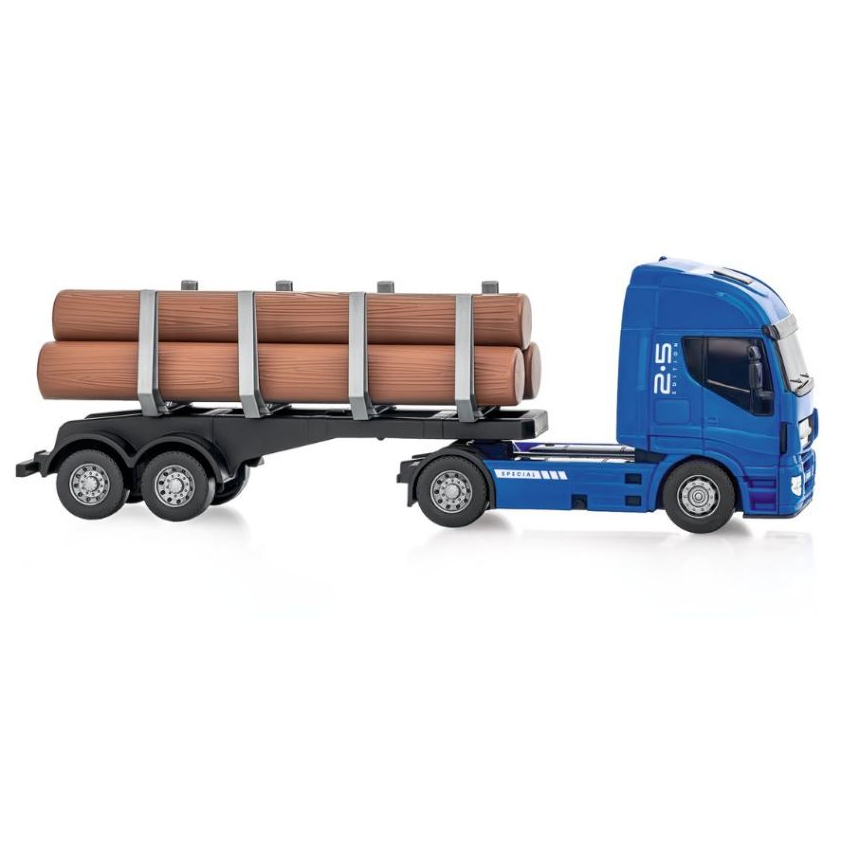 Brinquedo Caminhão Carreta Florestal Iveco Hiway Tora Caminhao Usual Brinquedos