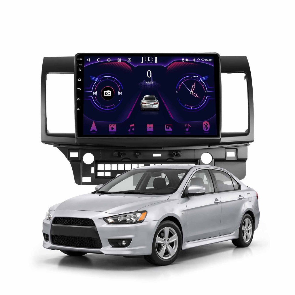 Multimídia Lancer 2009 2022 2 RAM 64Gb Carplay Android Gps Bluetooth 10 Polegadas