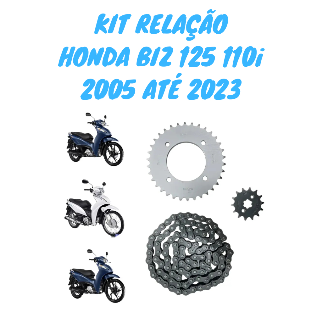 Imagem Kit Relação Transmissão Biz 125 110i 2005 Até 2025 Riffel