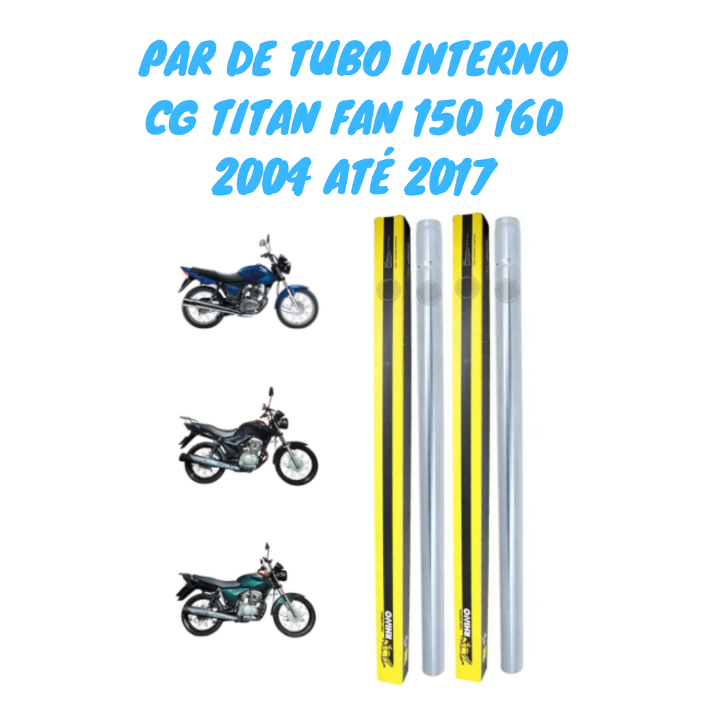 Imagem Par Tubo Cilindro Interno Bengala Honda Titan Fan Start 150