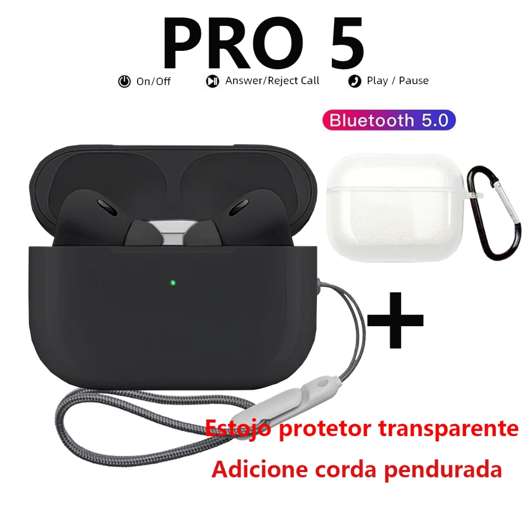 Fone De Ouvido AiPod pro 5 Bluetooth Sem Fio Com Microfone Fones esportivos Adequado