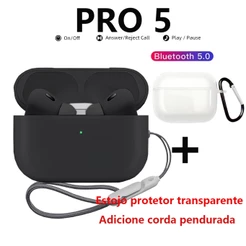 Fone De Ouvido AiPod pro 5 Bluetooth Sem Fio Com Microfone Fones esportivos Adequado