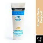 Protetor Solar Corporal Neutrogena Sun Fresh FPS 70 com 200ml