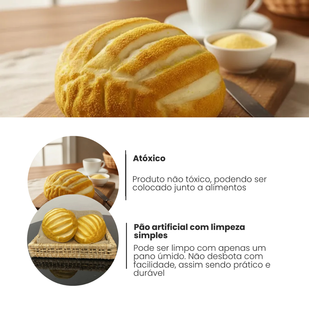 Kit 2 Paes BROA Artificiais para Decoração da Mesa da Santa Ceia — imagem 2 de 2