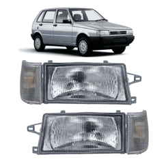 Par Farol Vidro + Piscas Uno 91 92 93 94 95 96 97 98 99 2000