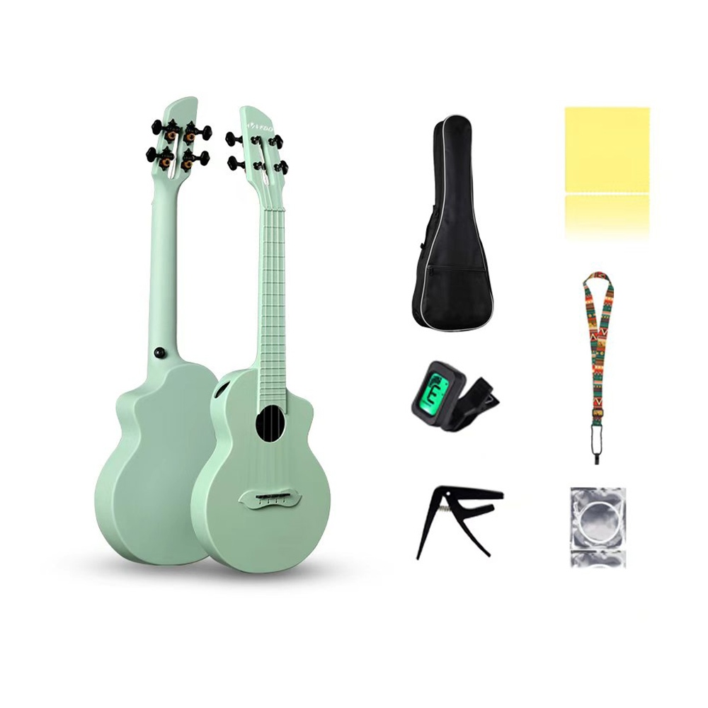 VEDO Concert ukulele 23 inch carbon fiber travel ukulele set, including backpack, shoulder strap, tuning clip, tuner