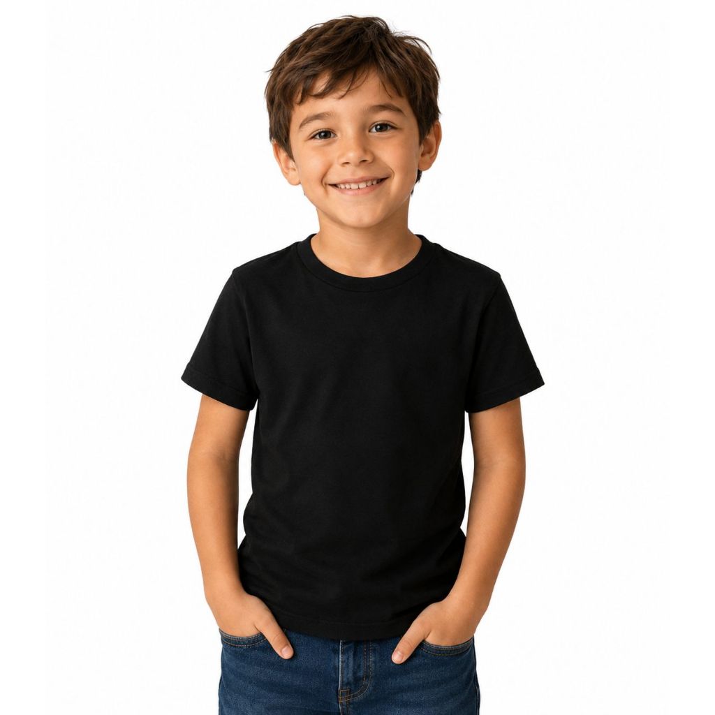 Camiseta Infantil Lisa 100% Algodão Básica Blusa Infantil Menino Menina Camisa Infantil
