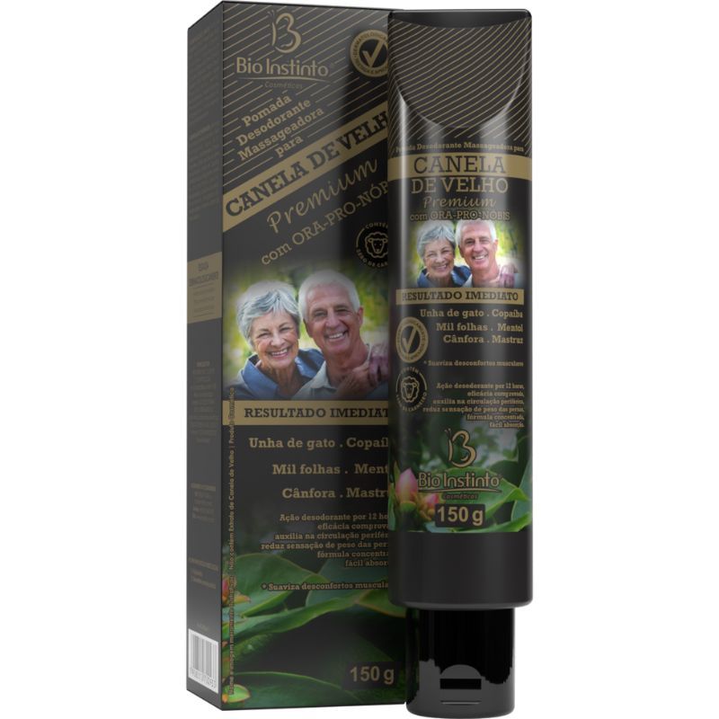 Pomada Massageadora Canela de Velho com Ora-pro-nóbis 150g - Relaxamento e Revitalização