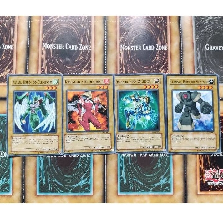 2005 4x Yugioh - Set Heróis Elemental do Jaden - TLM