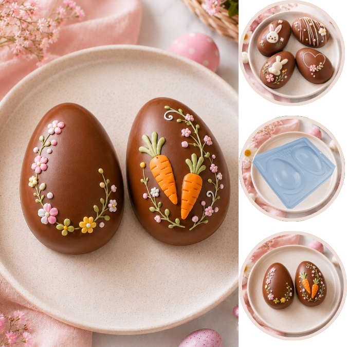 1~10 FORMA SIMPLES-  OVO LISO 150g CÓD.703 ou 10586 EM ACETATO BWB PARA BOMBOM, DOCES DE CHOCOLATE E CONFEITARIA.(CHOCO)