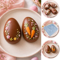 1~10 FORMA SIMPLES- OVO LISO 150g CÓD.703 ou 10586 EM ACETATO BWB PARA BOMBOM, DOCES DE CHOCOLATE E CONFEITARIA.(CHOCO)