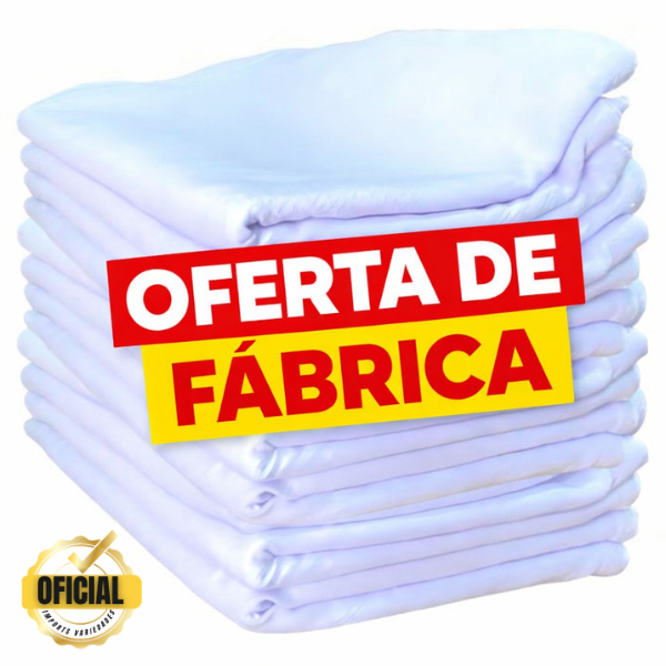 Kit 10 Panos de Prato BRANCO 41 X 66 Pé de Galinha Legítimo Grosso Super Absorvente